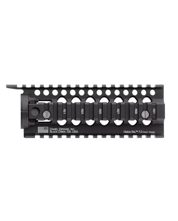 Daniel Defense 0100510001 Omega Rail7" Carbine Length Style Made ofAluminum with Black Anodized Finish &amp; Picatinny Rail for AR-15