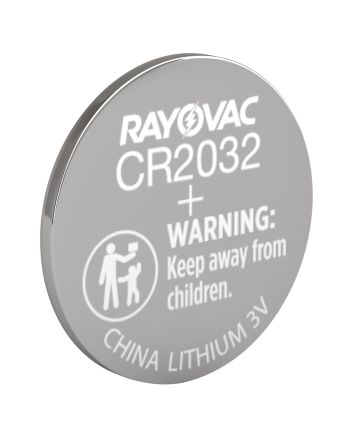 Rayovac KECR20321 CR2032 Lithium Coin CellSilver 3.0 Volts 225 mAh