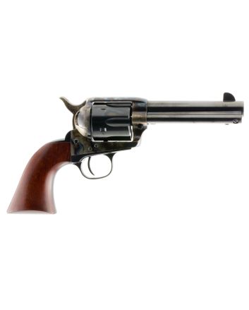 Taylors &amp; Company 550887 1873 Cattleman SAO 45 Colt (LC) Caliber with 4.75" Blued Finish Barrel, 6rd Capacity Black Finish Cylinder, Color Case Hardened Finish Steel Frame &amp; Walnut Grip