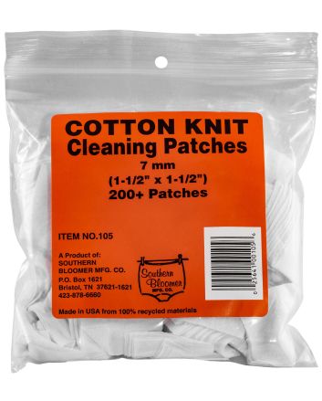 Southern Bloomer 105 Cleaning Patches7mm Cotton 200 Per Pack