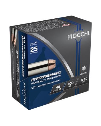 Fiocchi 44XTPB25 Hyperformance44RemMag 200gr Hornady XTP Hollow Point 25 Per Box/20 Case
