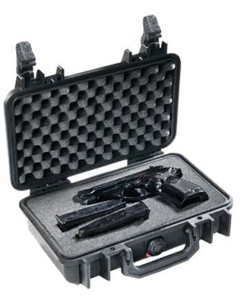 Pelican 1170000110 Protector Case Black Polypropylene Holds Handgun