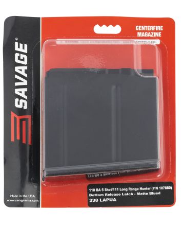 Savage Arms 55190 110BA5rd 338 Lapua Mag Fits Savage 110BA/110BA/110/111 Long Range Hunter Blued Steel