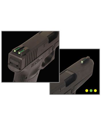 TruGlo TG131MPTY TFOGreen/Tritium/Fiber Optic Front Sight-Yellow/Tritium/Fiber Optic Rear Sight Smith &amp; Wesson M&amp;P