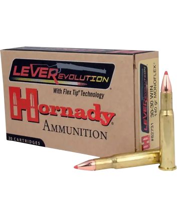 Hornady 82731 LEVERevolution30-30Win 140gr MonoFlex 20 Per Box/10 Case