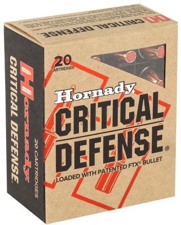 Hornady 90900 Critical Defense45ACP 185gr Hornady Flex Tip eXpanding 20 Per Box/10 Case