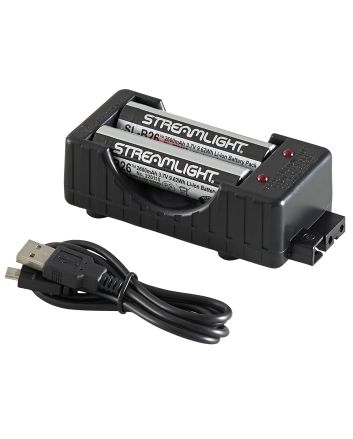 Streamlight 22010 18650Battery Charger w/Batteries Black 18650 Li-ion Rechargeable Battery