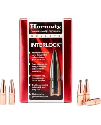 Hornady 3090 InterLock30 Cal .308 220 gr Round Nose 100 Per Box/ 15 Case