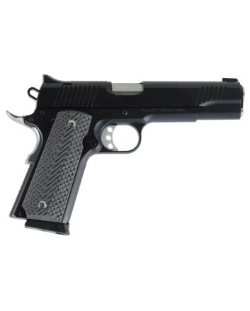 Magnum Research DE1911G 1911 G 45 ACP Caliber with 5.01" Barrel, 8+1 Capacity, Overall Matte Black Finish Carbon Steel, Beavertail Frame, Serrated Slide &amp; Black/Gray G10 Grip