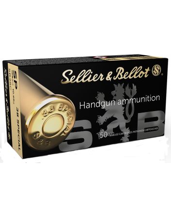 Sellier &amp; Bellot SB38C Handgun38Special 158gr Soft Point 50 Per Box/20 Case