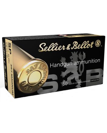 Sellier &amp; Bellot SB357B Handgun357Mag 158gr Soft Point 50 Per Box/20 Case