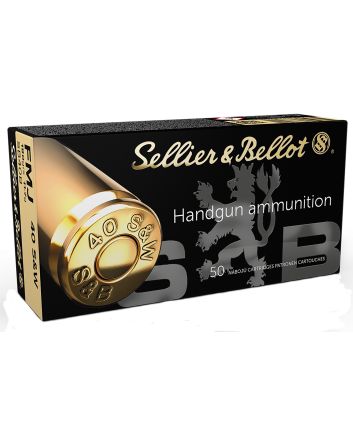 Sellier &amp; Bellot SB40B Handgun40S&amp;W 180gr Full Metal Jacket 50 Per Box/20 Case