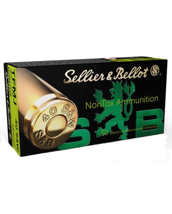 Sellier &amp; Bellot SB40NT Handgun Non-Tox40S&amp;W 180gr Total Full Metal Jacket 50 Per Box/20 Case