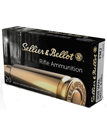 Sellier &amp; Bellot SB308A Rifle308Win 147gr Full Metal Jacket 20 Per Box/25 Case