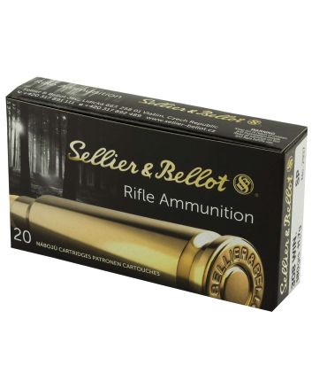 Sellier &amp; Bellot SB308C Rifle308Win 180gr Soft Point 20 Per Box/25 Case