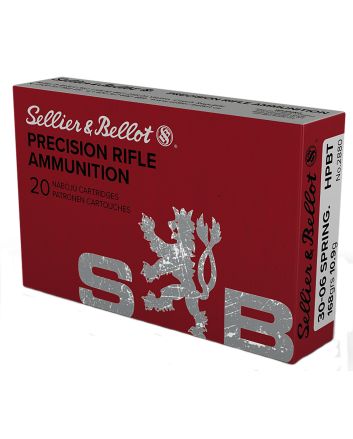 Sellier &amp; Bellot SB3006D Rifle30-06Springfield 168gr Hollow Point Boat Tail 20 Per Box/20 Case