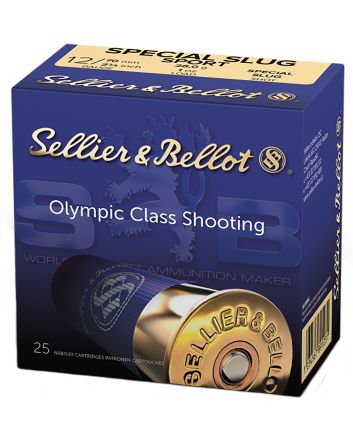 Sellier &amp; Bellot SB12SLUG Shotgun12Gauge 2.75" 1oz Rifled Slug Shot 25 Per Box/10 Case