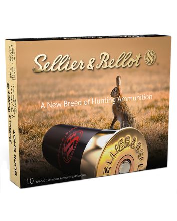 Sellier &amp; Bellot SB12BSD Hunting12Gauge 2.75" 27Pellets 1 1/4oz 4Buck Shot 10 Box/25 Case