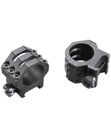 Weaver Mounts 48349 Six-Hole Skeleton RingsMatte Black 1" Medium