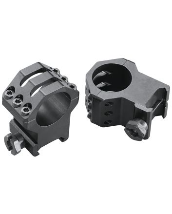 Weaver Mounts 48353 Six-Hole Skeleton RingsMatte Black 1" Extra Extra High