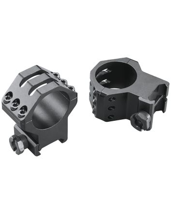 Weaver Mounts 48354 Six-Hole Skeleton RingsMatte Black 30mm Extra High
