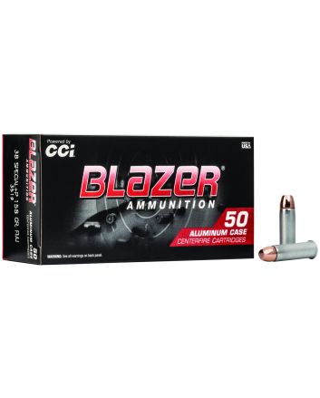 CCI 3519 Blazer Handgun 38Special +P 158gr Total Metal Jacket 50 Per Box/20 Case