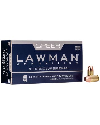 Speer 53980 Lawman45GAP 200gr Total Metal Jacket Flat Nose 50 Per Box/20 Case
