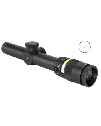 Trijicon 200052 AccuPointBlack Hardcoat Anodized 1-4x 24mm 30mm Tube Illuminated Amber Triangle Post Reticle