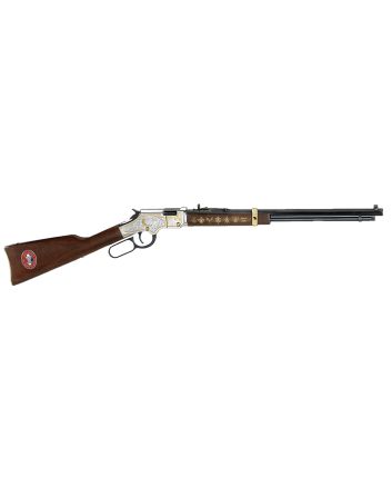 Henry H004ES Golden Boy Eagle Scout Tribute Edition 22 Short Caliber with 16 LR/21 Short Capacity, 20" Octagon Barrel, Nickel-Plated Metal Finish &amp; American Walnut Stock Right Hand