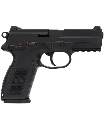 FN 66822 FNX9mm Luger 17+1 4" Black Steel Barrel, Matte Black Serrated Steel Slide, Matte Black Polymer Frame w/Picatinny Rail, Black Interchangeable Backstrap Grip, Ambidextrous