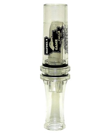 Haydel's Game Calls BC10 Big BarreledOpen Call Single Reed Mallard Sounds Attracts Ducks Clear Plastic