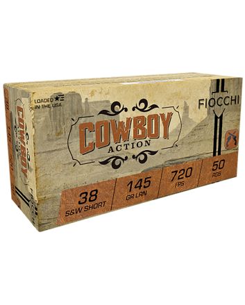 Fiocchi 38SWSHL Cowboy Action38S&amp;WShort 145gr Lead Round Nose 50 Per Box/20 Case