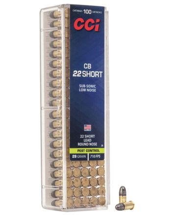 CCI 0026 Specialty CB Pest Control 22Short 29gr Lead Round Nose 100 Per Box/50 Case