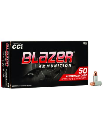 CCI 3501 Blazer Handgun 25ACP 50gr Total Metal Jacket 50 Per Box/20 Case