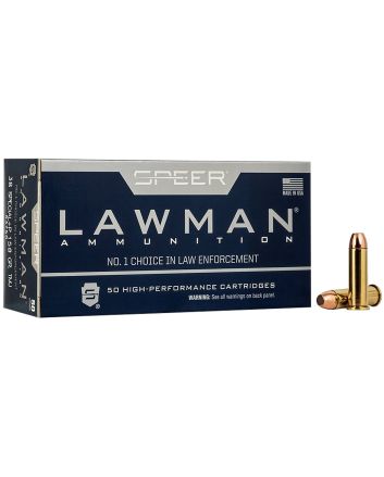 Speer 53750 Lawman38Special+P 158gr Total Metal Jacket Round Nose 50 Per Box/20 Case