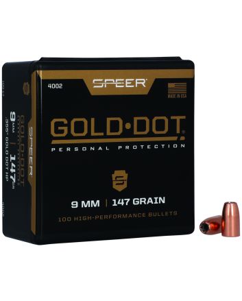 Speer 4002 Gold Dot Personal Protection 9mm 147gr Hollow Point 100 Per Box/5 Case