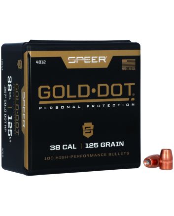 Speer 4012 Gold Dot Personal Protection 38Cal 125gr Hollow Point 100 Per Box/5 Case