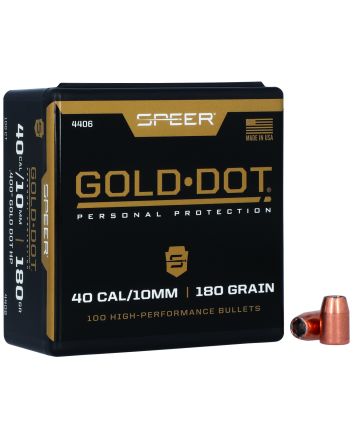 Speer 4406 Gold Dot Personal Protection 40Cal 180gr Hollow Point 100 Per Box/5 Case