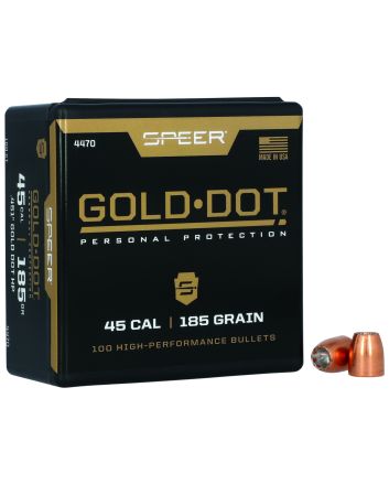 Speer 4470 Gold Dot Personal Protection 45Cal 185gr Hollow Point 100 Per Box/5 Case