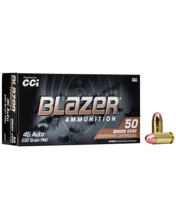 CCI 5230 Blazer Brass Handgun 45ACP 230gr Full Metal Jacket 50 Per Box/20 Case