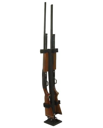 Rugged Gear 10082 Floor Mount Gun Rack2 Rifle/Shotgun Black Metal