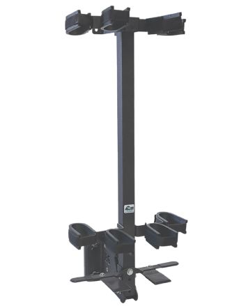 Rugged Gear 11094 Wall Mount Removeable Black Steel Holds 4 Rifle/Shotgun