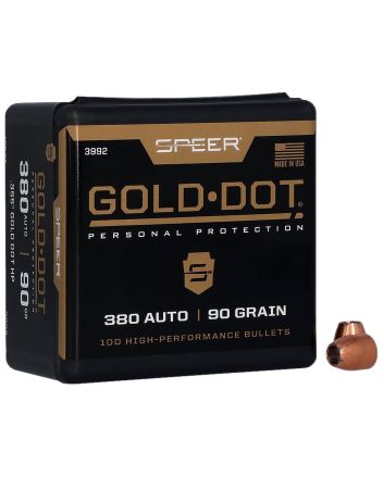 Speer 3992 Gold Dot Personal Protection 9mm .355 90 GR Hollow Point 100 Box