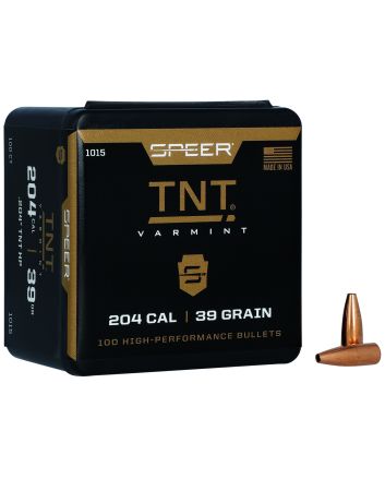 Speer 1015 TNT204Cal 39gr TNT Hollow Point 100 Per Box/5 Case