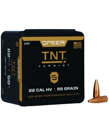 Speer 1032 TNT22Cal 55gr Jacketed Hollow Point 100 Per Box/5 Case