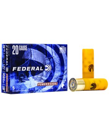 Federal F203SS2 Power-Shok Shotshell 20Gauge 2.75" 7/8oz SabotSlug Shot 5 Per Box/50 Case