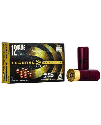 Federal PD13200 Premium Personal Defense 12Gauge 2.75" 9Pellets 00BuckShot 5 Per Box/50 Case