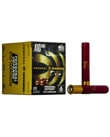 Federal PD413JGE000 Premium Personal Defense 410Gauge 3" 5Pellets 000BuckShot 20 Per Box/10 Case