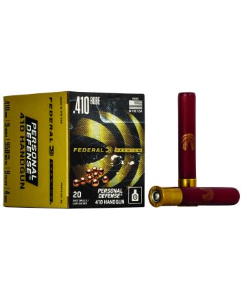 Federal PD413JGE4B Premium Personal Defense 410Gauge 3" 9Pellets 4BuckShot 20 Per Box/10 Case