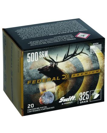 Federal P500SA Premium500S&amp;W Mag 325gr Swift A Frame 20 Per Box/10 Case